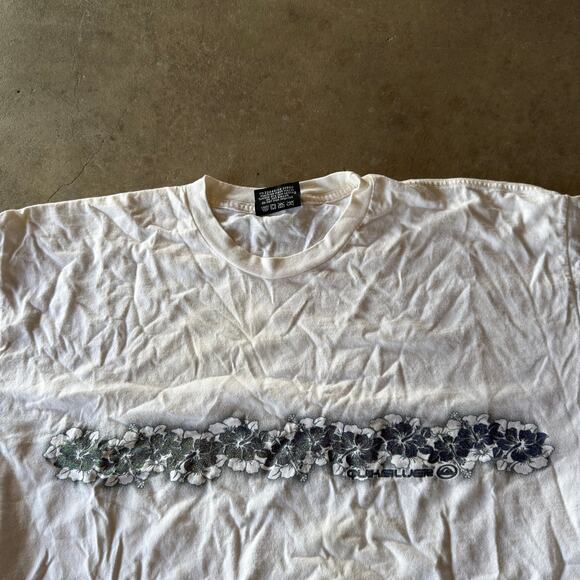 VINTAGE 90S Y2K QUIKSILVER AOP FLORAL SURF T-SHIRT SKATE HAWAII GRAPHIC MENS XL - Picture 1 of 5